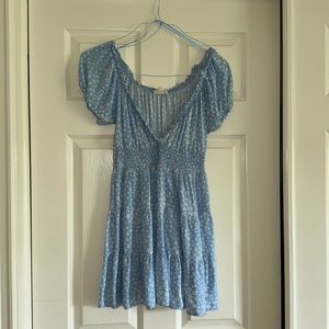 Blue and White Floral LA Hearts Sundress